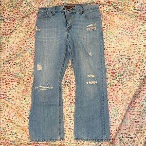 Levi's Men's Vintage Light Blue Ripped Straight Jeans